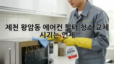 제천 왕암동 에어컨 필터 청소, 교체 시기는 언제?