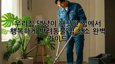 우리집 댕냥이, 깨끗한 집에서 행복하게! 반려동물 집 청소 완벽 가이드