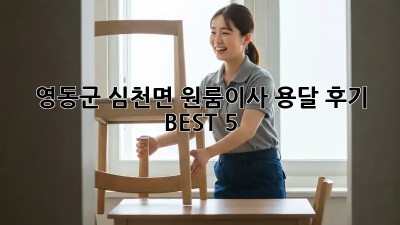 영동군 심천면 원룸이사 용달 후기 BEST 5